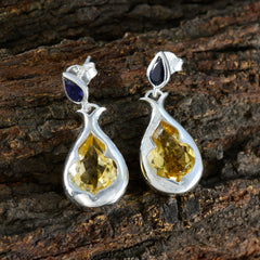 Multi-Mexican-Genesis-Toi-et-Moi-Stud-multicolor-Sterling-Silver-Earring