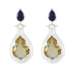 Multi-Mexican-Genesis-Toi-et-Moi-Stud-multicolor-Sterling-Silver-Earring