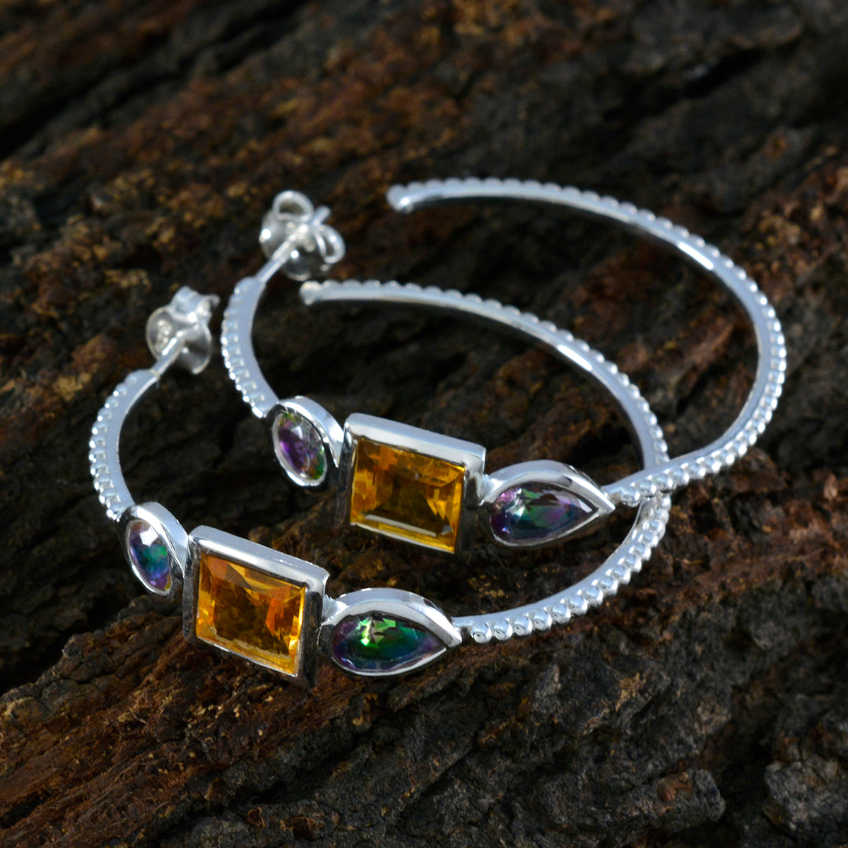 Multi-Latin-American-Tereza-Trilogy-Stud-multicolor-92.5-Silver-Earring