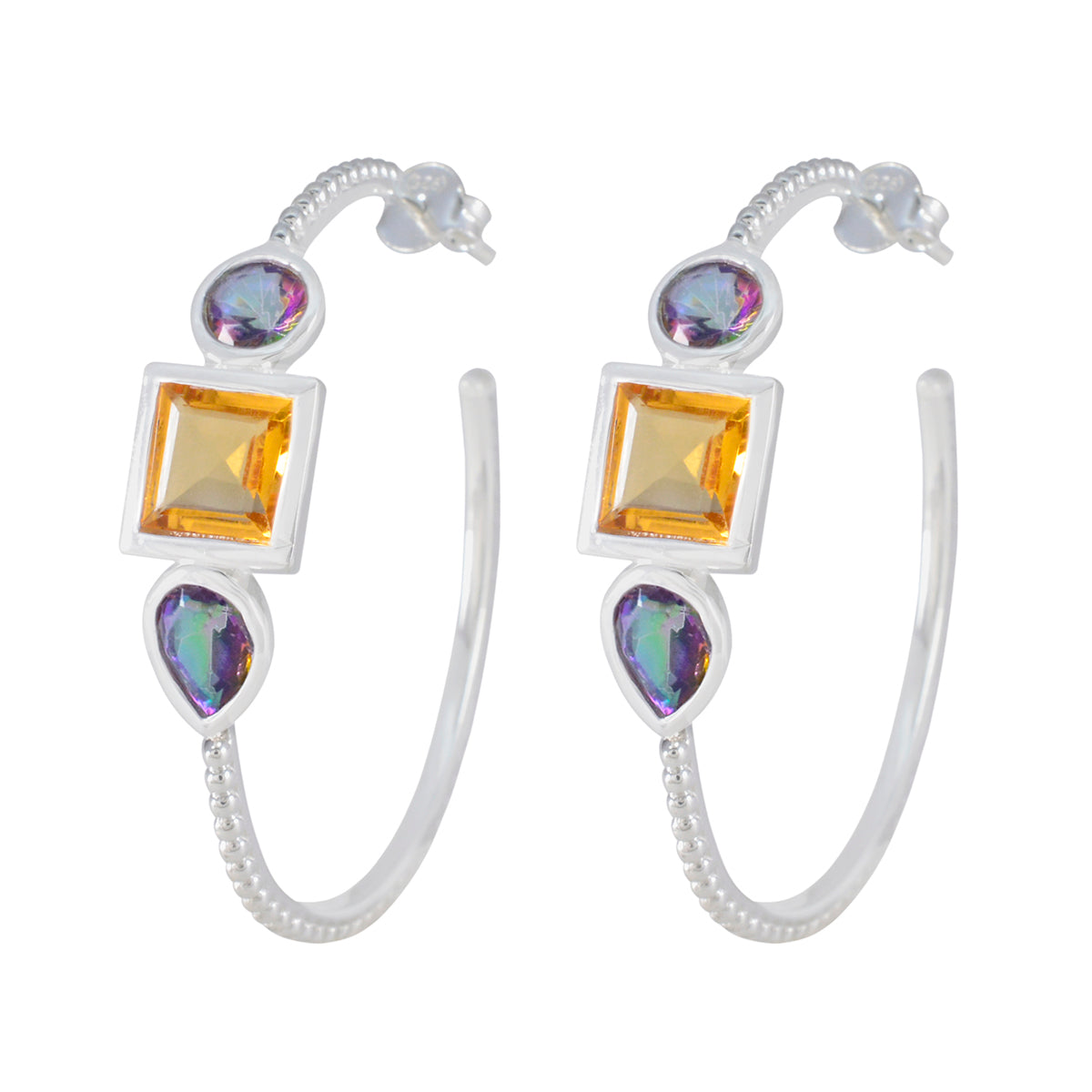 Multi-Latin-American-Tereza-Trilogy-Stud-multicolor-92.5-Silver-Earring
