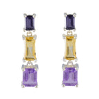 Multi-Latin-American-Natalie-multiple-Stud-multicolor-Silver-Earring