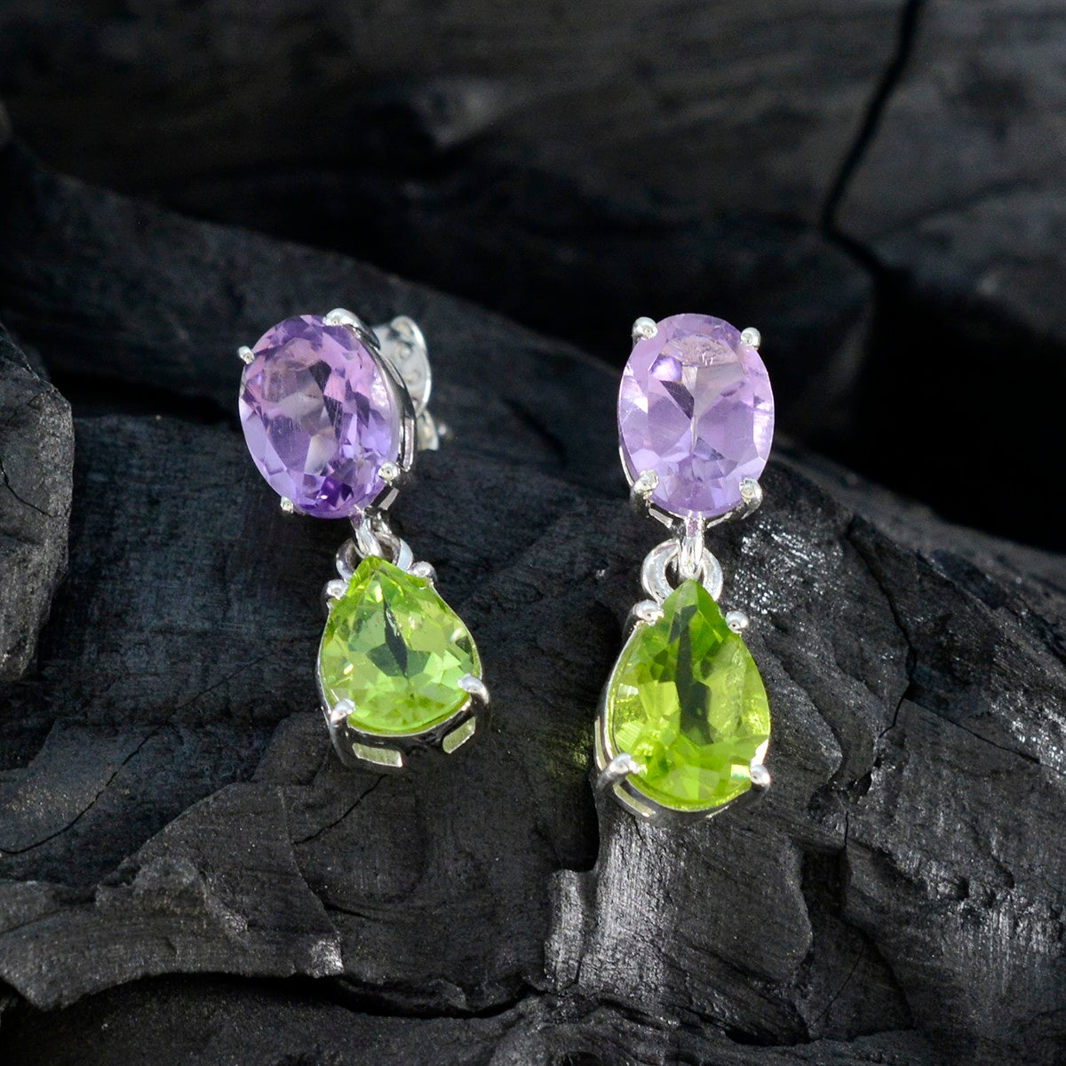 Multi-American-Rileya-multiple-Stud-multicolor-925-Sterling-Silver-Earring