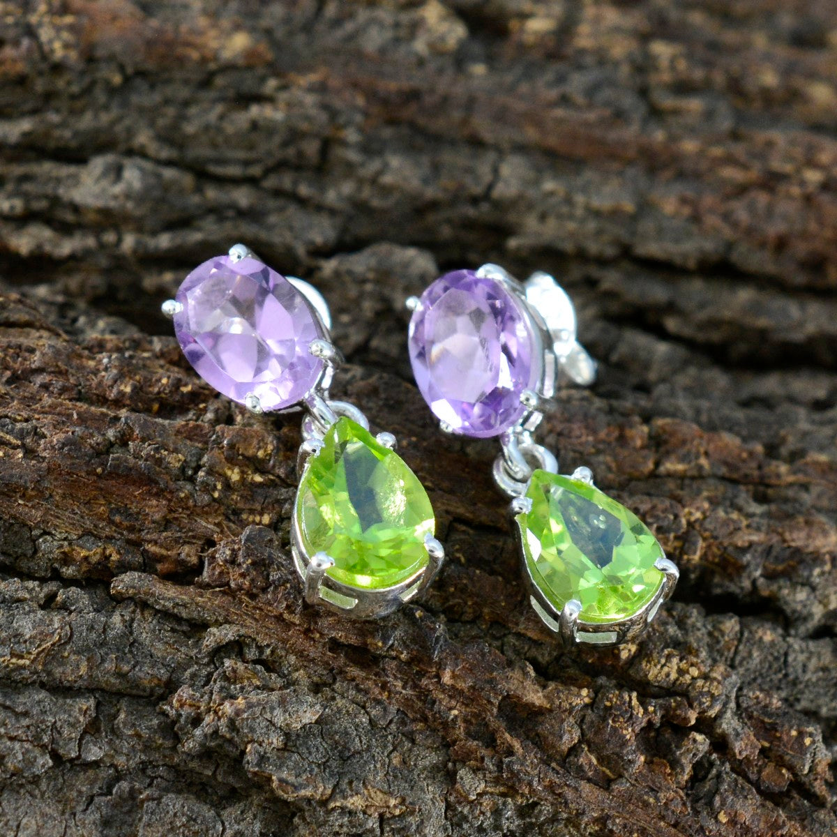 Multi-American-Rileya-multiple-Stud-multicolor-925-Sterling-Silver-Earring