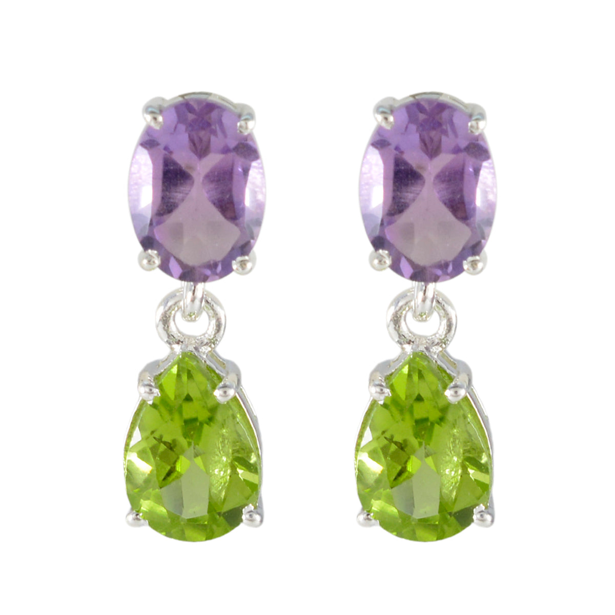 Multi-American-Rileya-multiple-Stud-multicolor-925-Sterling-Silver-Earring Imagen principal del producto