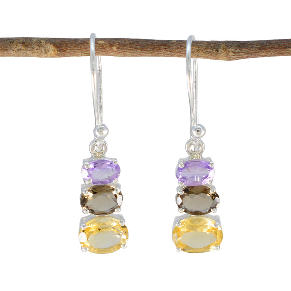 Multi-German-Violet-multiple-Dangle-multicolor-925-Silver-Earring