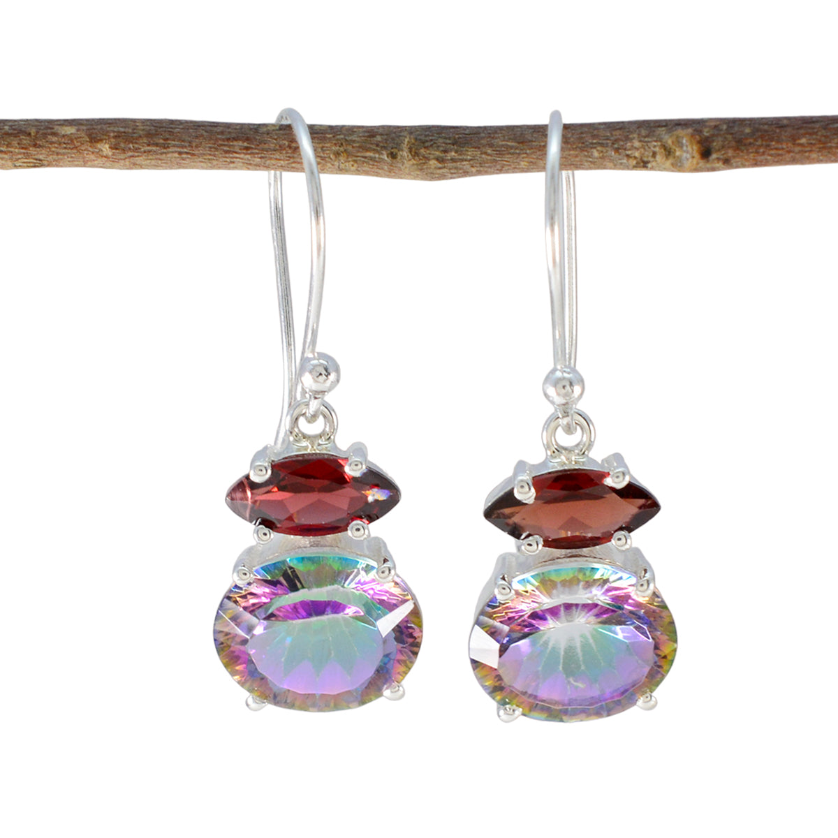 Multi-Moroccan-Li-Lee-multiple-Dangle-multicolor-925-Sterling-Silver-Earring Главное изображение товара