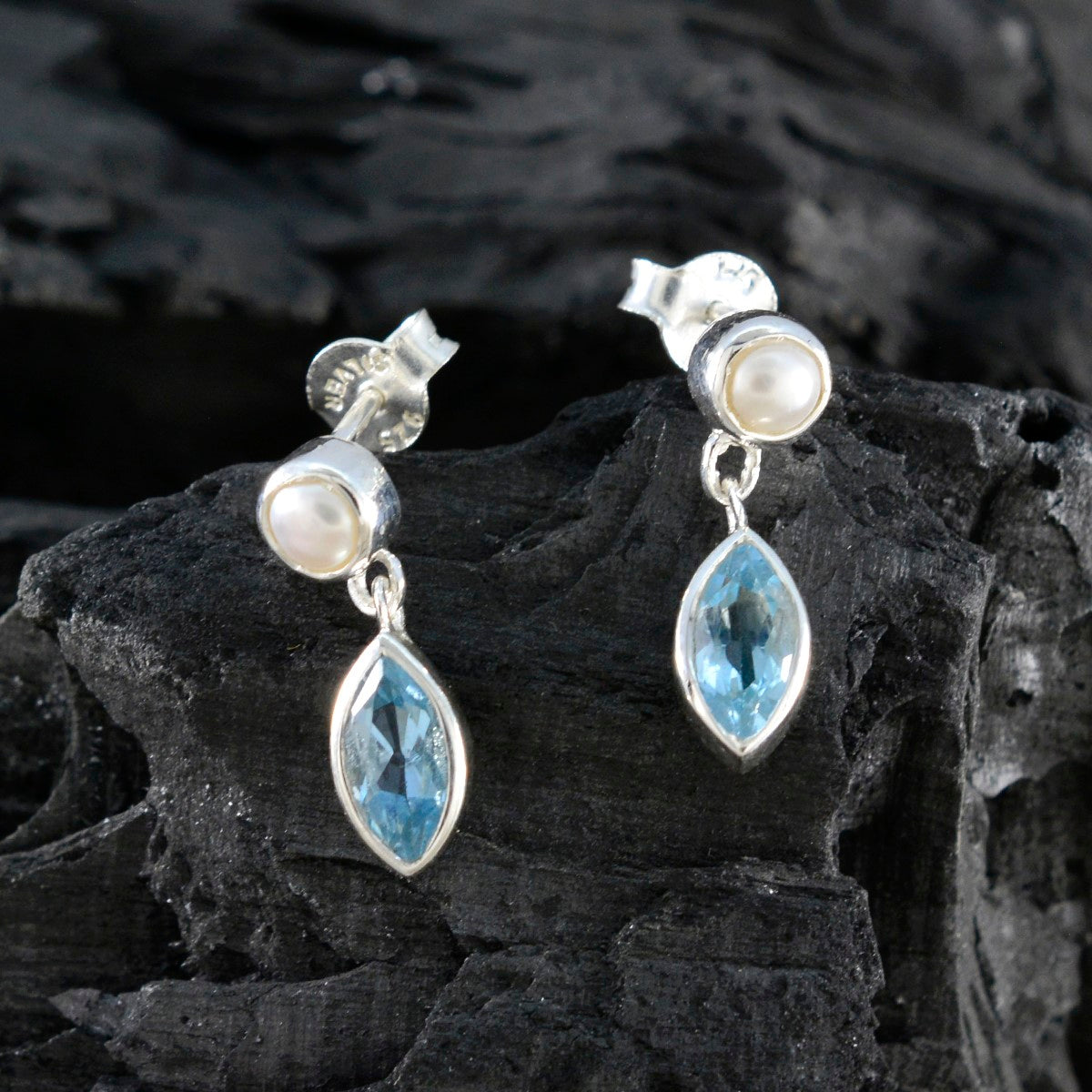 Multi-American-Mei-Multiple-Stud-Multicolor-Sterling-Silber-Ohrring