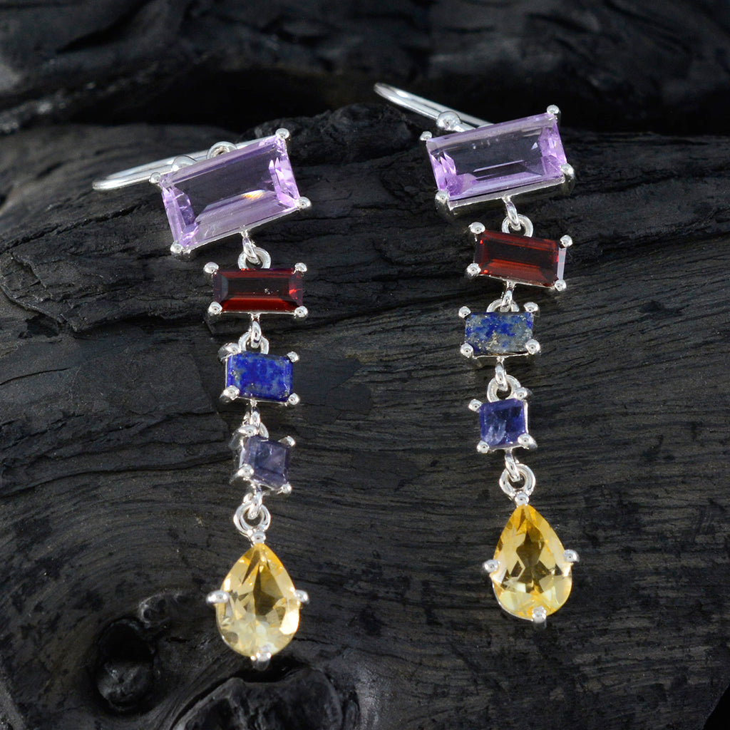 Multi-Moroccan-Tereza-Penta-Dangle-multicolor-925-Silver-Earring