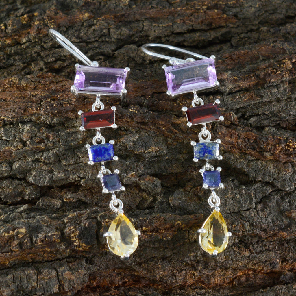 Multi-Moroccan-Tereza-Penta-Dangle-multicolor-925-Silver-Earring