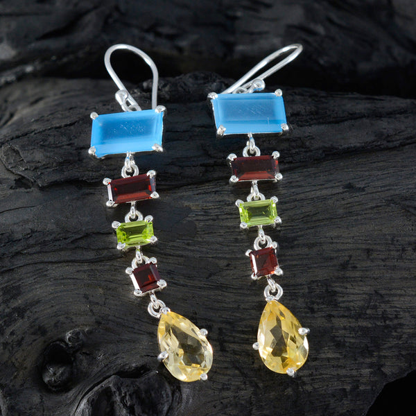 Multi-Egyptian-Victoria-Penta-Dangle-multicolor-92.5-Silver-Earring