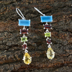 Multi-Egyptian-Victoria-Penta-Dangle-multicolor-92.5-Silver-Earring