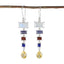Multi-American-Violet-Penta-Dangle-multicolor-925-Sterling-Silver-Earring