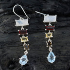 Multi-Korean-Yasmin-Penta-Dangle-multicolor-Silver-Earring