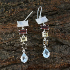 Multi-Korean-Yasmin-Penta-Dangle-multicolor-Silver-Earring