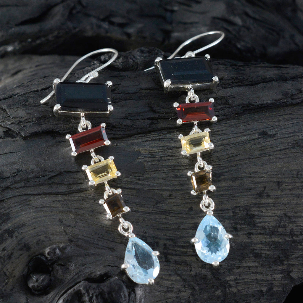 Multi-Turkish-Zoe-Penta-Dangle-multicolor-925-Silver-Earring