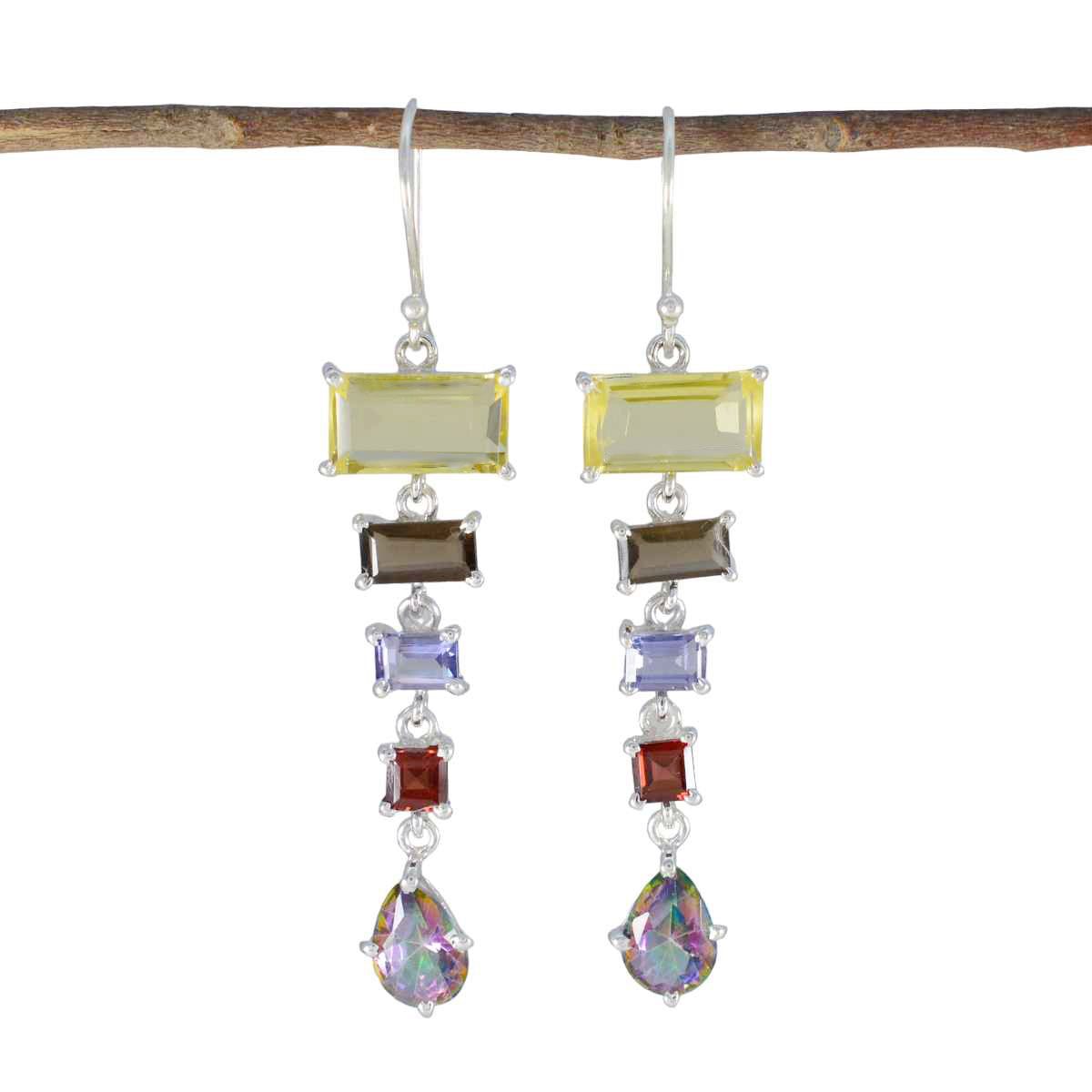 Multi-Italian-Zoey-Penta-Dangle-multicolor-92.5-Silver-Earring