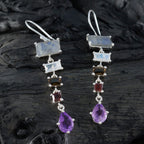 Multi-Middle-Eastern-Aiko-Penta-Dangle-multicolor-925-Sterling-Silver-Earring