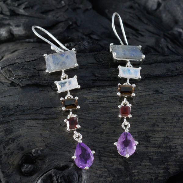 Multi-Middle-Eastern-Aiko-Penta-Dangle-multicolor-925-Sterling-Silver-Earring