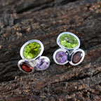 Multi-Moroccan-Victoria-multiple-Stud-multicolor-925-Silver-Earring