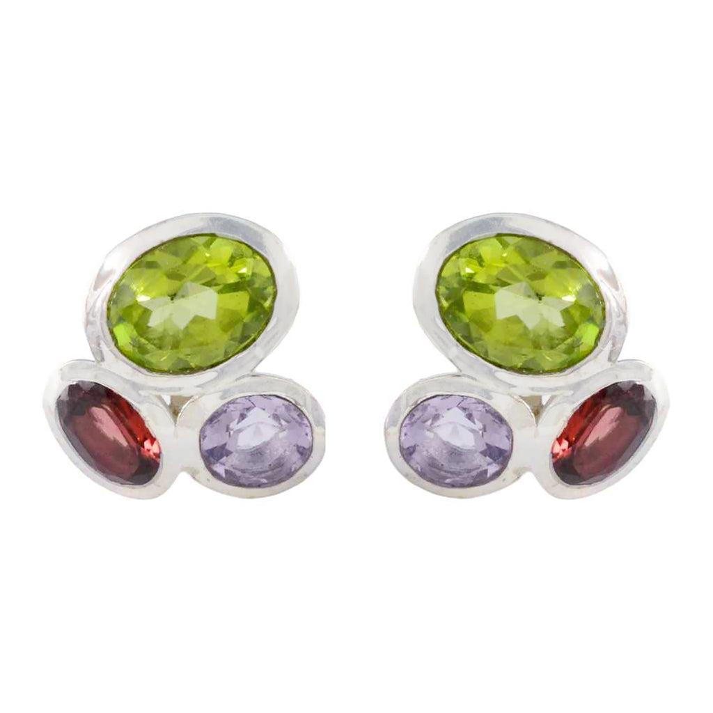 Multi-Moroccan-Victoria-multiple-Stud-multicolor-925-Silver-Earring