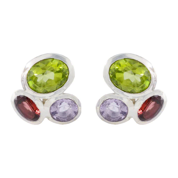 Multi-Moroccan-Victoria-multiple-Stud-multicolor-925-Silver-Earring