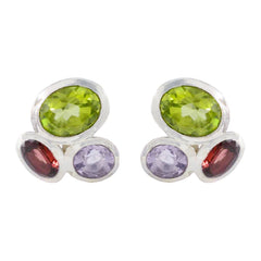 Multi-Moroccan-Victoria-multiple-Stud-multicolor-925-Silver-Earring