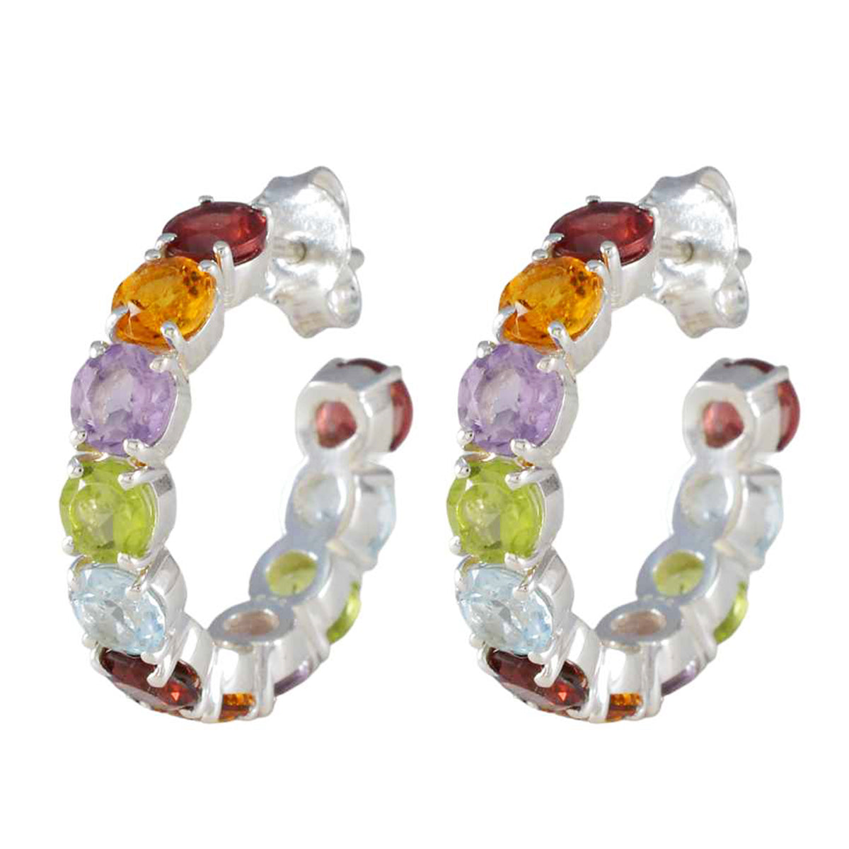 Multi-Japanese-Julieta-multiple-Stud-multicolor-92,5-Silber-Ohrring Hauptbild
