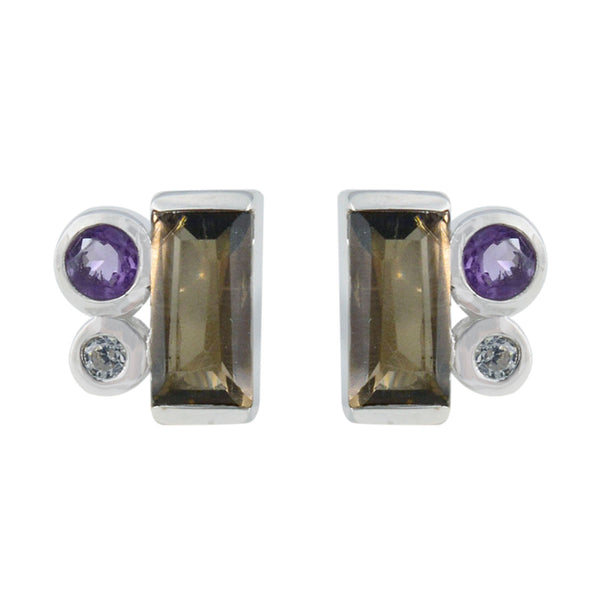 Multi-German-Milagros-Trilogy-Stud-multicolor-Silver-Earring