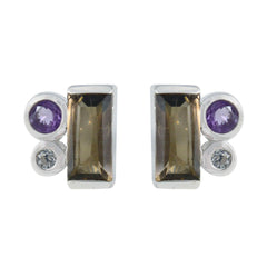 Multi-German-Milagros-Trilogy-Stud-multicolor-Silver-Earring