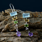 Multi-American-Yasmin-multiple-Dangle-multicolor-925-Sterling-Silver-Earring