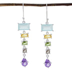 Multi-American-Yasmin-multiple-Dangle-multicolor-925-Sterling-Silver-Earring