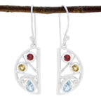 Multi-Japanese-Zoe-multiple-Dangle-multicolor-Sterling-Silver-Earring