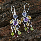 Multi-African-Soo-jin-multiple-Dangle-multicolor-92.5-Silver-Earring