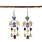 Multi-African-Soo-jin-multiple-Dangle-multicolor-92.5-Silver-Earring