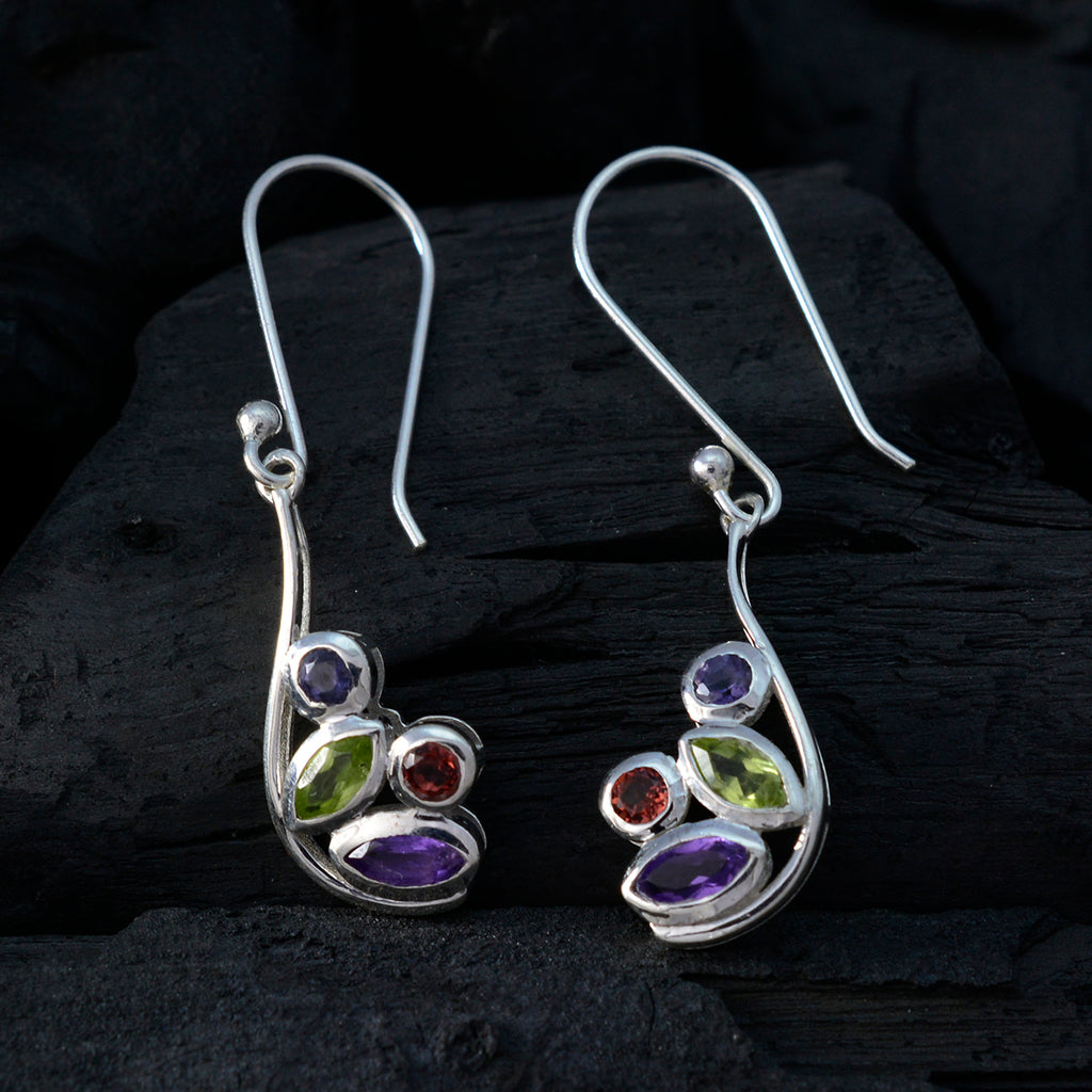 Multi-Mexican-Abigail-quarter-Dangle-multicolor-Silver-Earring