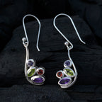 Multi-Mexican-Abigail-quarter-Dangle-multicolor-Silver-Earring