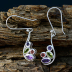 Multi-Mexican-Abigail-quarter-Dangle-multicolor-Silver-Earring