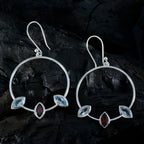 Multi-Mexican-Maya-Trilogy-Dangle-multicolor-925-Sterling-Silver-Earring