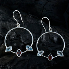 Multi-Mexican-Maya-Trilogy-Dangle-multicolor-925-Sterling-Silver-Earring