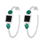 Multi-French-Victoria-Trilogy-Stud-multicolor-925-Sterling-Silver-Earring