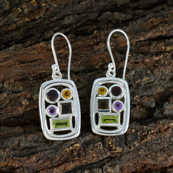 Multi-Egyptian-Elena-Penta-Dangle-multicolor-925-Silver-Earring