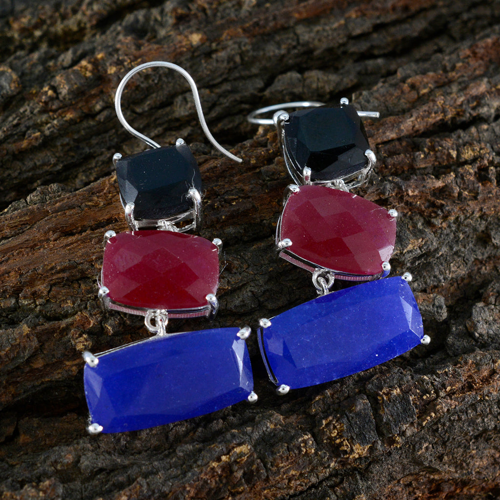 Multi-American-Micaela-Trilogy-Dangle-multicolor-925-Sterling-Silver-Earring