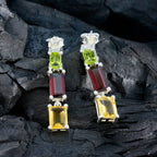 Multi-French-Nella-multiple-Stud-multicolor-Sterling-Silver-Earring