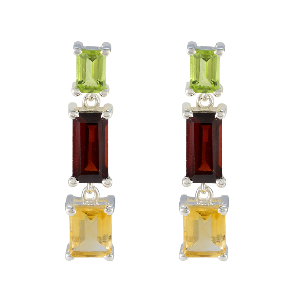 Multi-French-Nella-multiple-Stud-multicolor-Sterling-Silver-Earring