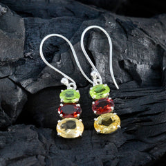 Multi-African-Yasmin-multiple-Dangle-multicolor-925-Sterling-Silver-Earring