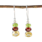 Multi-African-Yasmin-multiple-Dangle-multicolor-925-Sterling-Silver-Earring