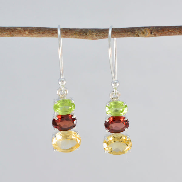 Multi-African-Yasmin-multiple-Dangle-multicolor-925-Sterling-Silver-Earring