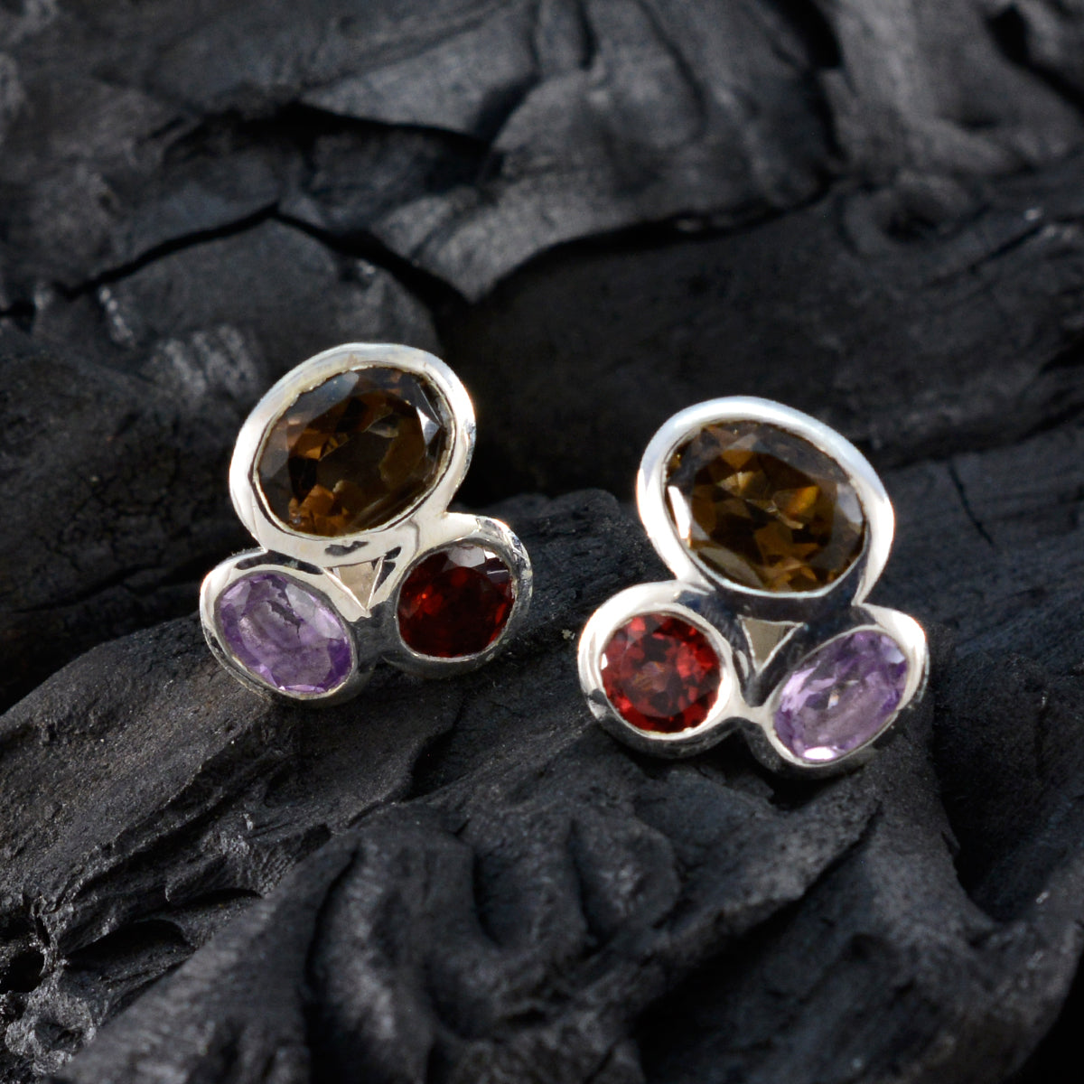 Multi-Mexican-Chen-multiple-Stud-multicolor-92.5-Silver-Earring