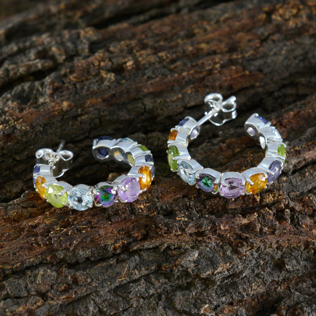 Multi-Turkish-Laura-multiple-Stud-multicolor-925-Sterling-Silver-Earring