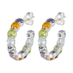 Multi-Turkish-Laura-multiple-Stud-multicolor-925-Sterling-Silver-Earring